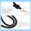 Lanière Badge Silicone Noir Résistant Décor Portable Moderne 5