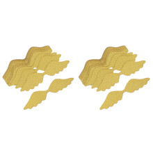 100 Pcs Golden Angel Wing Chocolate Cake Topper Decor