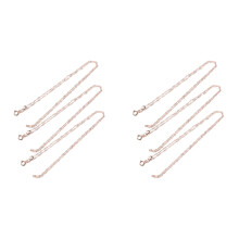 6Pcs Strong Rose Gold Copper Necklace Chains for DIY Jewelry Supplies