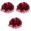 3Pcs Satin Double-Layer Hair Bonnets Night Sleeping Caps Dark Red 1