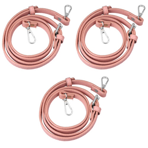 3Pcs PU Bag Strap Coffee Replacement Adjustable Shoulder Bag Accessory