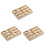 3Pcs Multi-Lattice Watch Storage Box Light Yellow Density Board Case 3