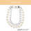 2Pcs Silver Pearl Design Handbag Replacement Chain DIY Bag Strap 2