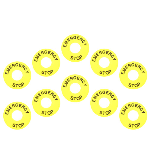20Pcs Yellow Emergency Push Rings Replacement Stop Signs 1