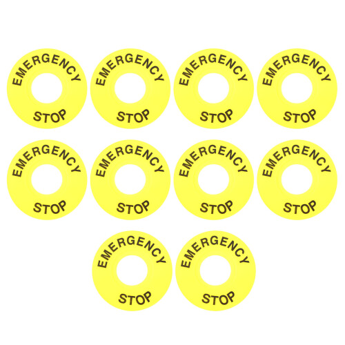 20Pcs Yellow Emergency Push Rings Replacement Stop Signs 2