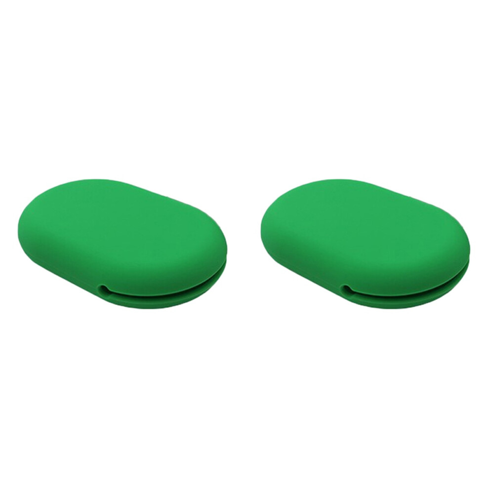2Pcs Silicone Earbud Case Earphone Storage Bag Carrying Pouch Green 3723015818770