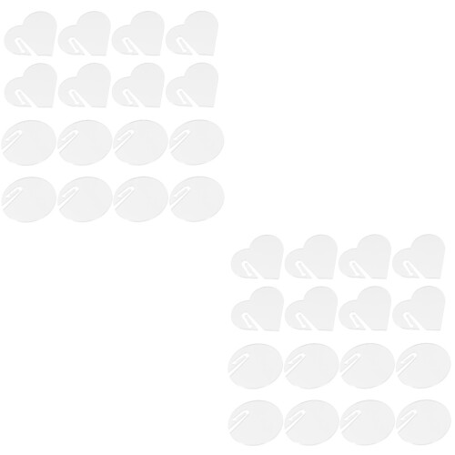 40Pcs Compact Acrylic Drink Tags Clear Party Wine Glass Identifiers