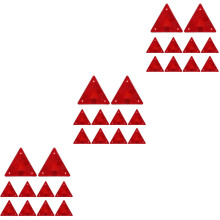 30Pcs Red Warning Triangle Sign Reflective Roadside Emergency Safety