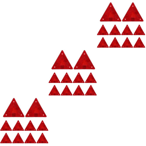 30Pcs Red Warning Triangle Sign Reflective Roadside Emergency Safety