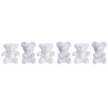 6Pcs White Bear Shaped Mould for DIY Craft Flower Arranging Decor