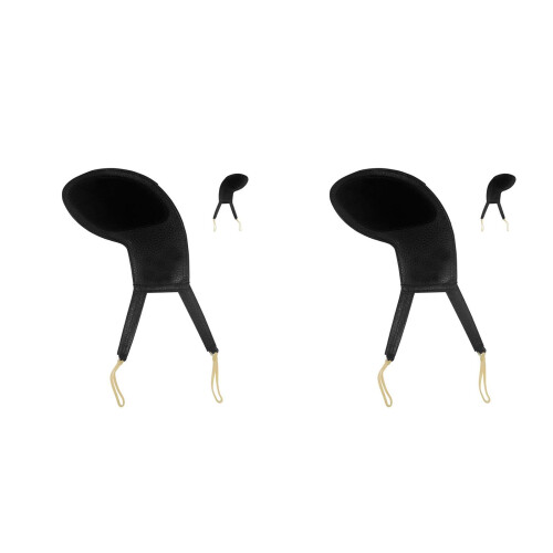 2Pcs Violin Shoulder Rest Cushion Black Soft Breathable Pads