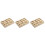 3Pcs Multi-Lattice Watch Storage Box Light Yellow Density Board Case 4