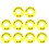 20Pcs Yellow Emergency Push Rings Replacement Stop Signs 4