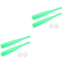 2Sets Fun Light Green Baseball Bat Ball Set Toddler Toys Age 2-4
