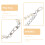 2Pcs Silver Pearl Design Handbag Replacement Chain DIY Bag Strap 6