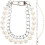 2Pcs Silver Pearl Design Handbag Replacement Chain DIY Bag Strap 8