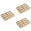 3Pcs Multi-Lattice Watch Storage Box Light Yellow Density Board Case 6