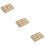 3Pcs Multi-Lattice Watch Storage Box Light Yellow Density Board Case 8