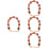 4Pcs Red Beaded Purse Chain Handle DIY Replacement with Easy Buckles 1