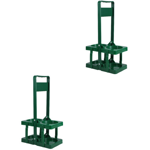 2Pcs Portable Plastic Beer Rack Bottle Carrier Foldable with Handle 2