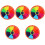 5Pcs Rotatable Prize Wheel Multicolor Wall Hanging Game 3