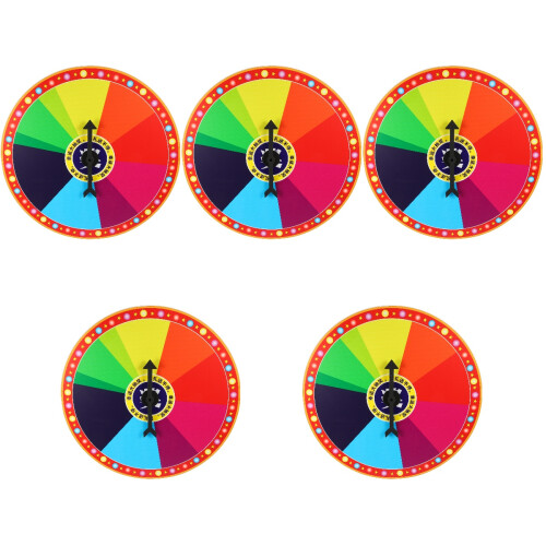5Pcs Rotatable Prize Wheel Multicolor Wall Hanging Game 2