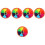5Pcs Rotatable Prize Wheel Multicolor Wall Hanging Game 4