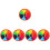 5Pcs Rotatable Prize Wheel Multicolor Wall Hanging Game 5