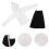 1Ensemble Costume Noir En Tissu Doux Pour Usage 5