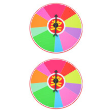 2Pcs Fun Foam Prize Wheel Hanging Turntable Teaching Prop
