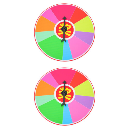 2Pcs Fun Foam Prize Wheel Hanging Turntable Teaching Prop