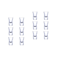 12Pcs Wide Mouth Transparent Acrylic Whiskey Cups Wine Glasses