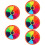 5Pcs Rotatable Prize Wheel Multicolor Wall Hanging Game 9