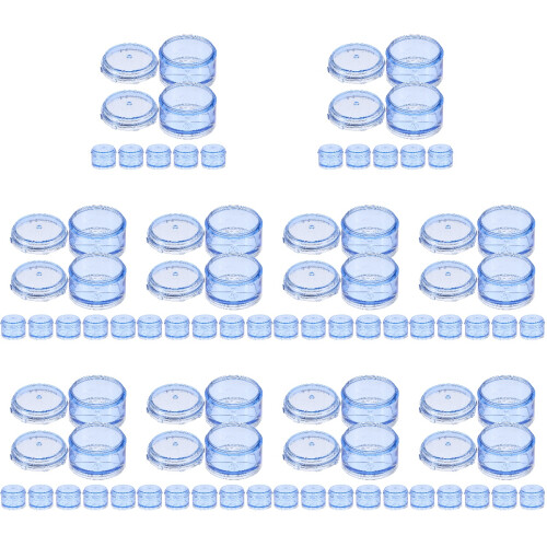 10Sets Blue Round Stackable 7 Day Organizer Case for Home Travel