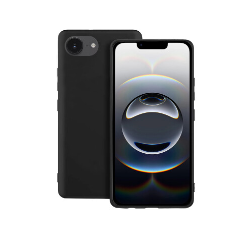 (Black) For Apple iPhone 17e Silicone Gel TPU Phone Case 1