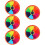 5Pcs Rotatable Prize Wheel Multicolor Wall Hanging Game 10