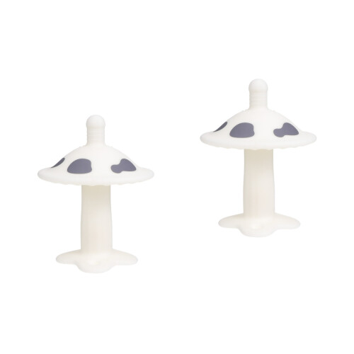 2Pcs Infant Pacifier Baby Soother White Silicone Teether
