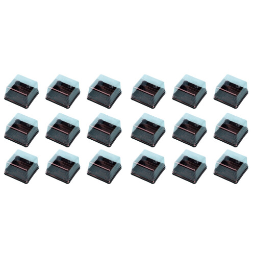200Pcs Reusable Plastic Cake Boxes Black Base Clear Lid Gift Boxes 2