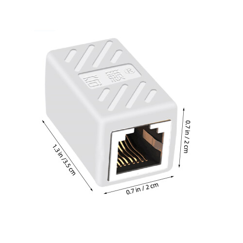 10St Wit Rj45 Coupler Cat5e/vrouwelijk Inline Voor Ethernet 2