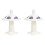 2Pcs Infant Pacifier Baby Soother White Silicone Teether 3