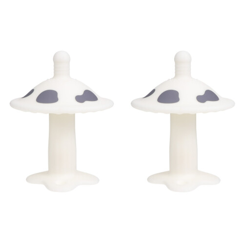 2Pcs Infant Pacifier Baby Soother White Silicone Teether 2