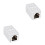 10St Wit Rj45 Coupler Cat5e/vrouwelijk Inline Voor Ethernet 5