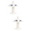 2Pcs Infant Pacifier Baby Soother White Silicone Teether 7