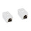 10St Wit Rj45 Coupler Cat5e/vrouwelijk Inline Voor Ethernet 6