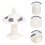 2Pcs Infant Pacifier Baby Soother White Silicone Teether 10
