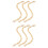2 Pcs Gold Bag Accessories Diy Straps Handbag Replacements Chain 1