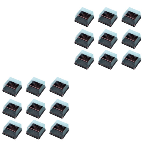 200Pcs Reusable Plastic Cake Boxes Black Base Clear Lid Gift Boxes