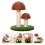 Coffee Cat Scratching Post Toy Mushroom Shape Sisal Board 9
