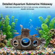 (Brown) Resin Aquarium Cave for Fish Habitat