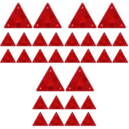30Pcs Red Warning Triangle Sign Reflective Roadside Emergency Safety 2